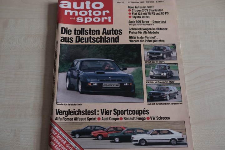 Deckblatt Auto Motor und Sport (21/1981)